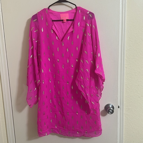 EUC Lilly Pulitzer Shalynn Silk Caftan - Picture 2 of 5
